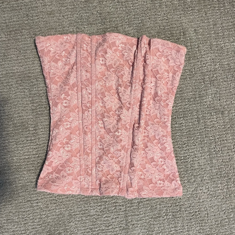 Lace pink corset